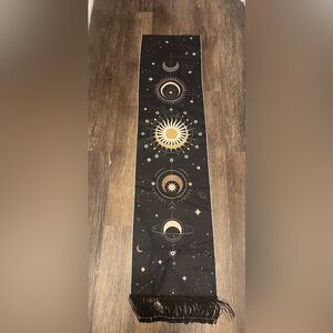 Moon phases fabric banner.